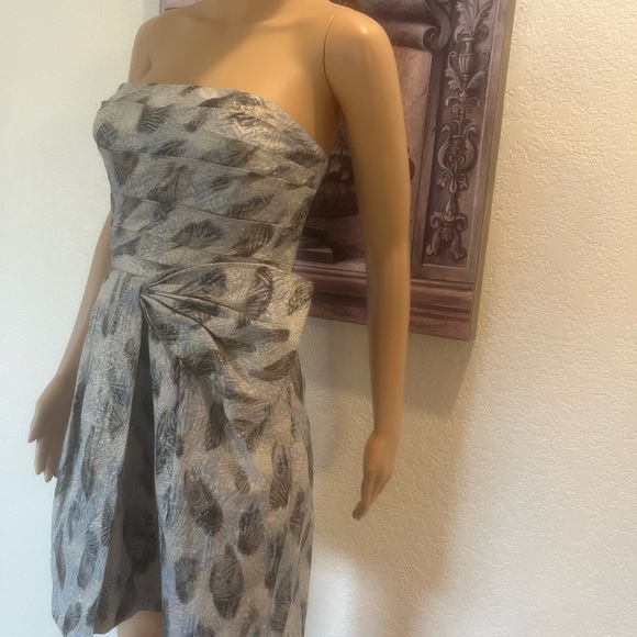 BCBG MaxAzria Jacquard Strapless Dress, Size 8 - Picture 2 of 14